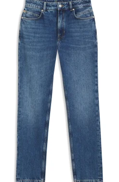 Regular-Fit Jeans aus mitteldunklem Denim mit softem Peach-Touch