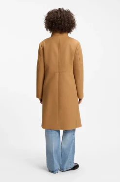 Regular-Fit Mantel mit asymmetrischem Reißverschluss