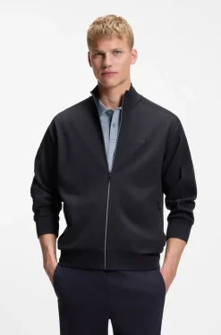 Regular-Fit Sweatshirt mit tonalem Jacquard-Tape