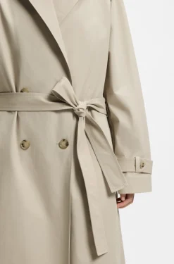 Regular-Fit Trenchcoat aus Stretch-Baumwolle