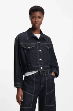 Regular-Fit Truckerjacke aus Denim mit Rinse-Waschung