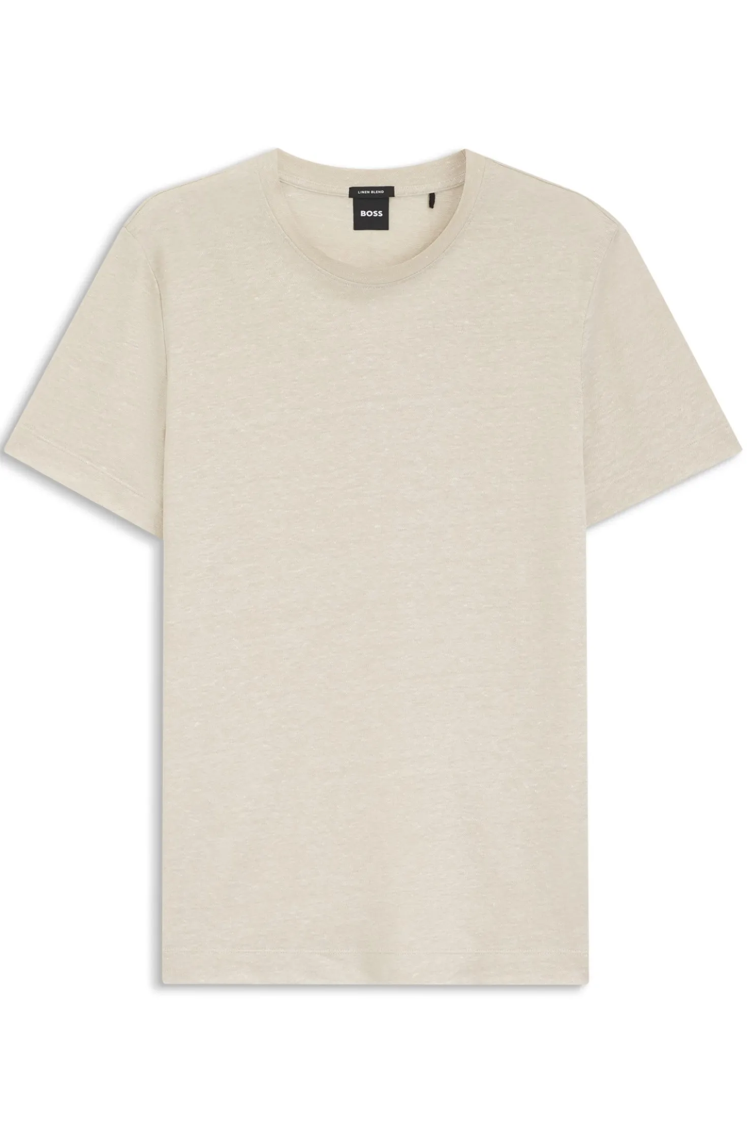 Regular-Fit T-Shirt aus Baumwolle und Leinen