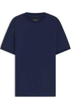 Regular-Fit T-Shirt aus Baumwoll-Jacquard mit Seide