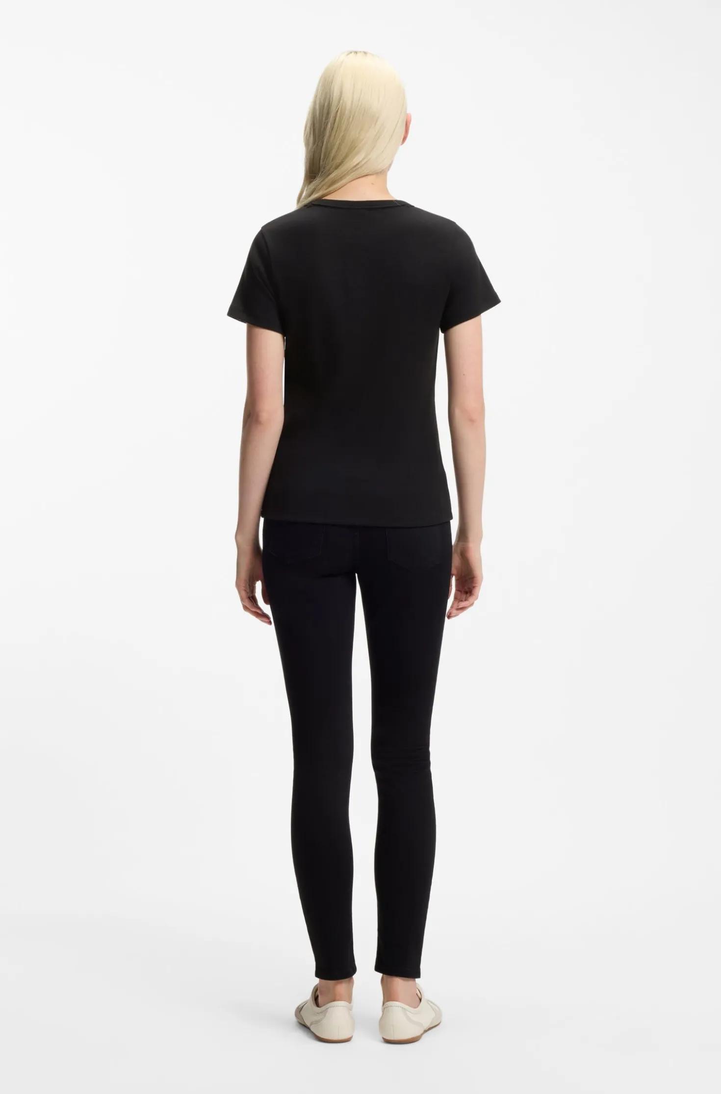 Regular-Fit T-Shirt mit gesticktem Stack-Logo