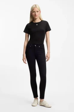 Regular-Fit T-Shirt mit gesticktem Stack-Logo