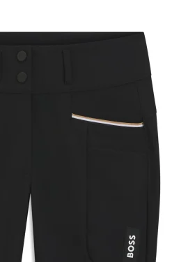Reithose mit hohem Bund und Kniebesatz