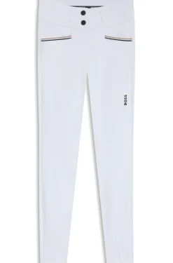 Reithose mit hohem Bund und Kniebesatz