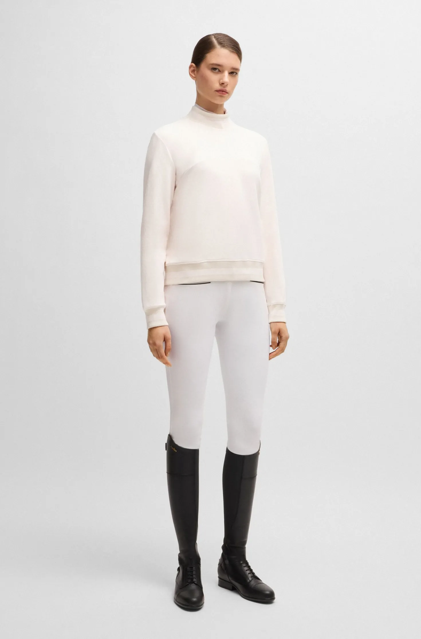 Reitsport-Pullover aus italienischer Stretch-Baumwolle