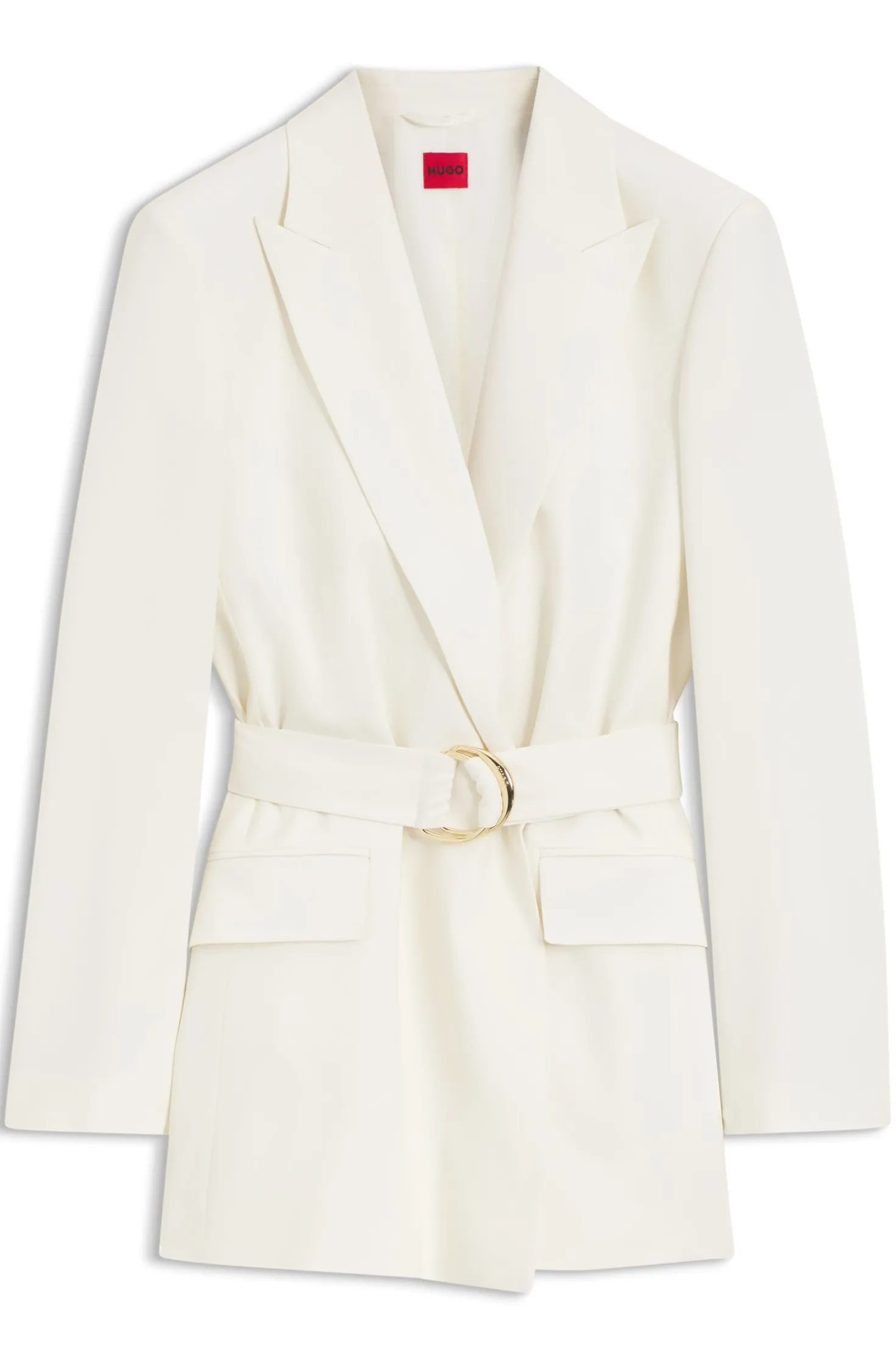 Relaxed Blazer mit D-Ring-Gürtel