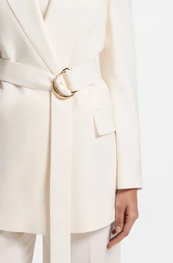 Relaxed Blazer mit D-Ring-Gürtel