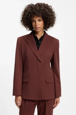 Relaxed-Fit Blazer aus elastischem Gewebe