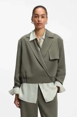 Relaxed-Fit Blazer aus japanischem Krepp