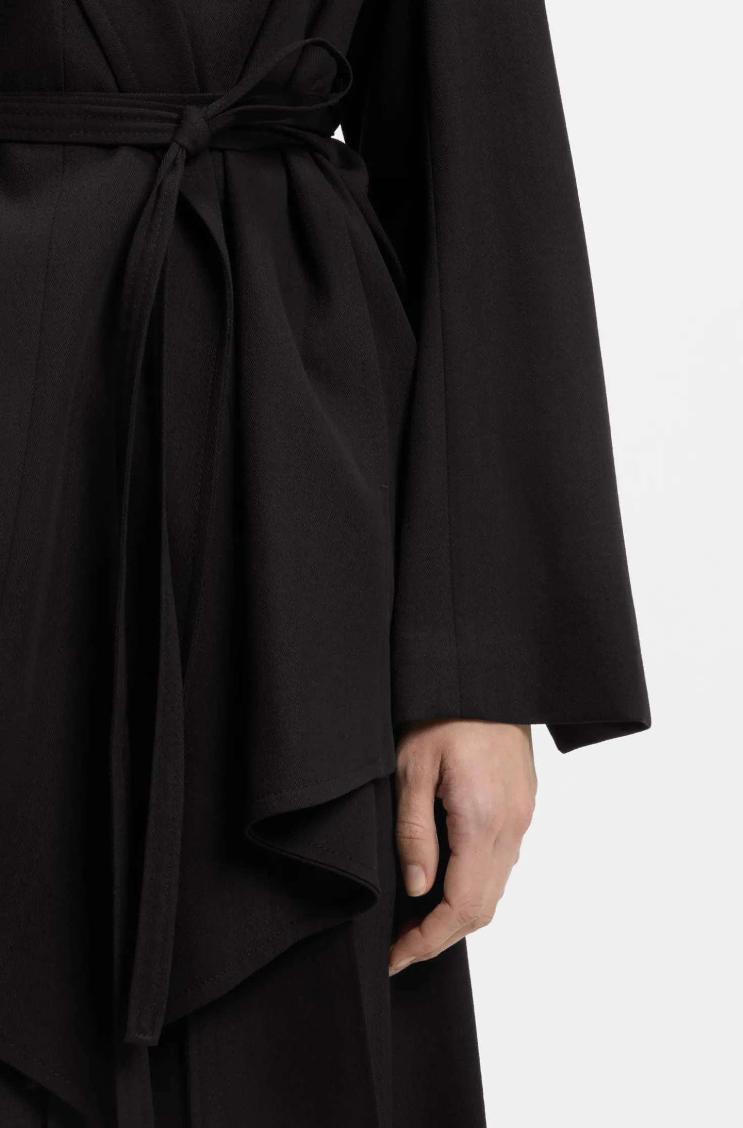 Relaxed-Fit Blazer aus Woll-Mix mit Gabardine-Struktur