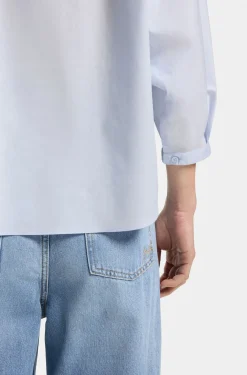 Relaxed-Fit Bluse aus Baumwoll-Popeline mit Kimonoärmeln