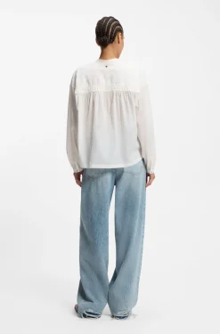 Relaxed-Fit Bluse aus Baumwoll-Voile