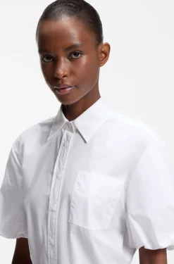 Relaxed-Fit Bluse aus Baumwoll-Popeline