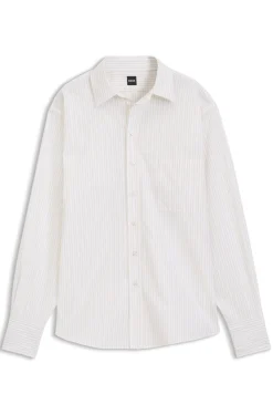 Relaxed-Fit Bluse aus gestreifter Baumwoll-Popeline