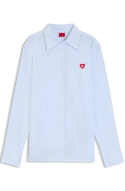 Relaxed-Fit Bluse aus gestreifter Oxford-Baumwolle