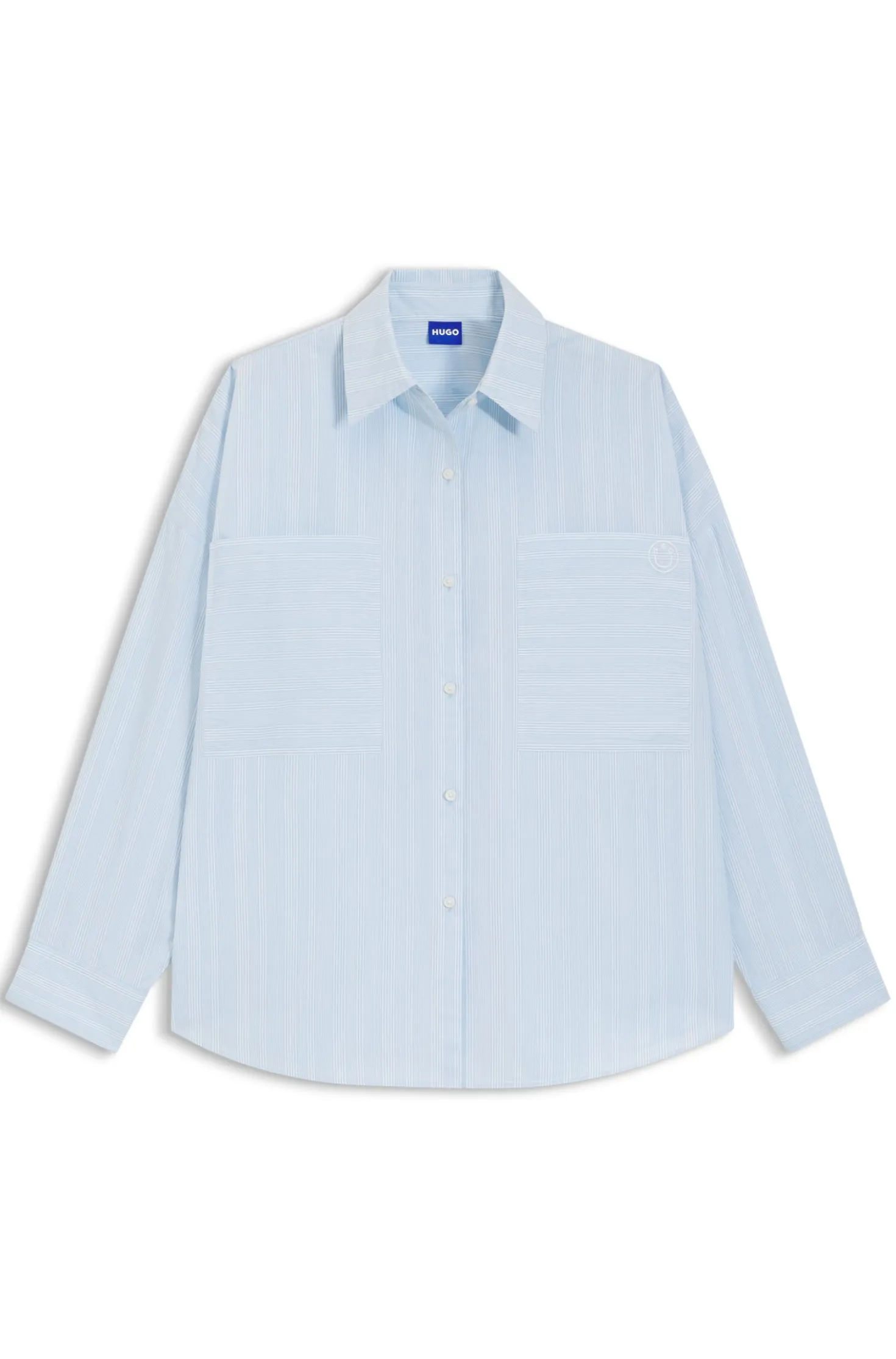Relaxed-Fit Bluse aus gestreifter Baumwoll-Popeline