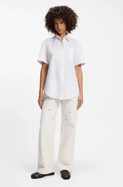 Relaxed-Fit Bluse aus Oxford-Baumwolle