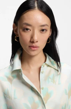 Relaxed-Fit Bluse mit Blumen-Print