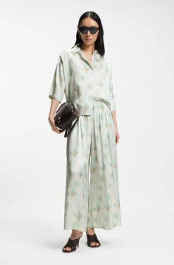 Relaxed-Fit Bluse mit Blumen-Print