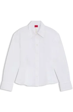 Relaxed-Fit Bluse mit Schößchen-Saum