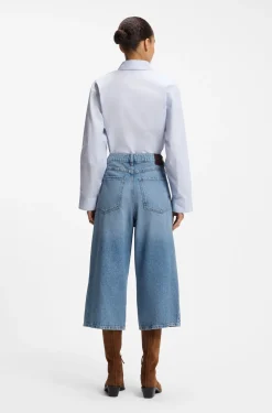 Relaxed-Fit Cropped-Jeans mit mittlerer Bundhöhe