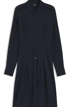 Relaxed-Fit Hemdblusenkleid mit abnehmbarem Gürtel