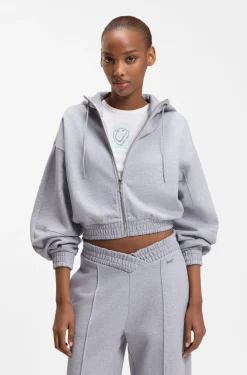 Relaxed-Fit Hoodie aus Baumwoll-Terry mit Barrel-Ärmeln