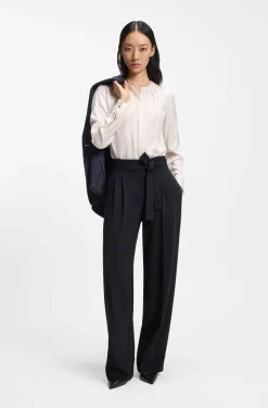 Relaxed-Fit Hose aus japanischem Krepp