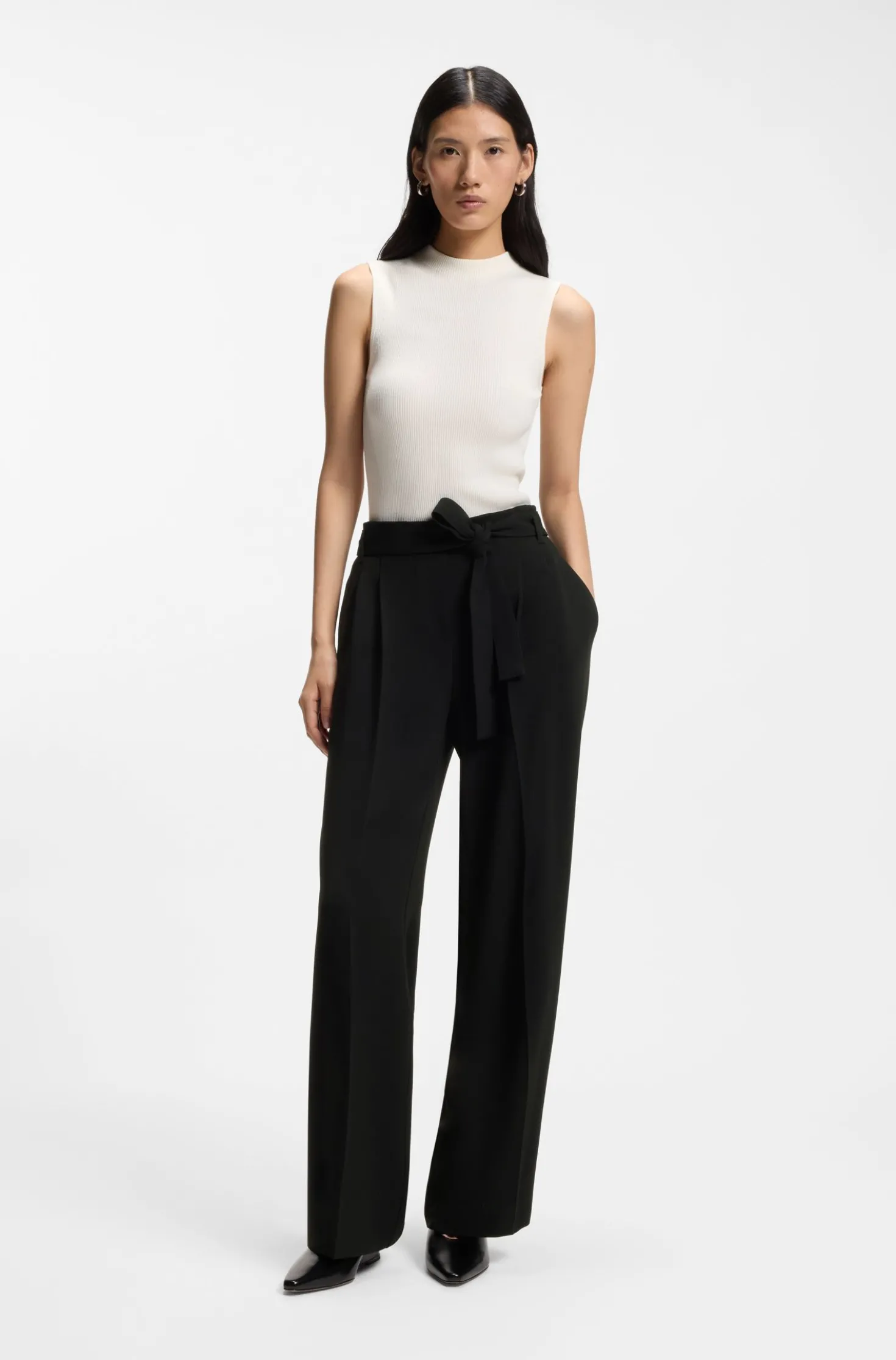 Relaxed-Fit Hose aus japanischem Krepp