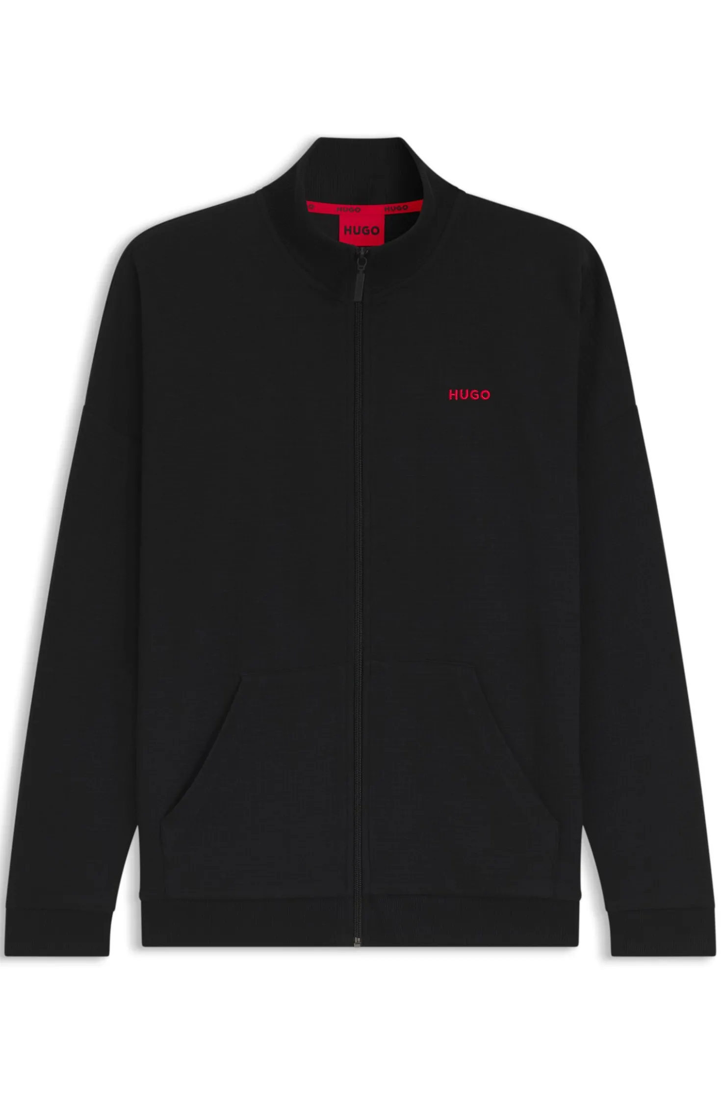 Relaxed-Fit Jacke aus Baumwoll-Mix mit Waffelstruktur