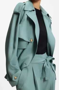Relaxed-Fit Jacke aus fließendem Twill