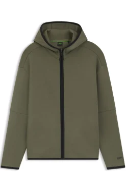 Relaxed-Fit Kapuzenjacke aus besonders softem Baumwoll-Mix