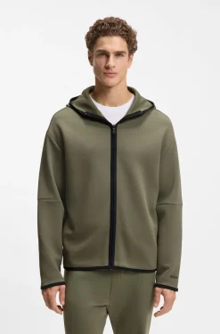 Relaxed-Fit Kapuzenjacke aus besonders softem Baumwoll-Mix
