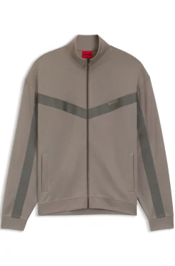 Relaxed-Fit Sweatjacke mit Reißverschluss und Chevron-Tape