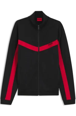 Relaxed-Fit Sweatjacke mit Reißverschluss und Chevron-Tape