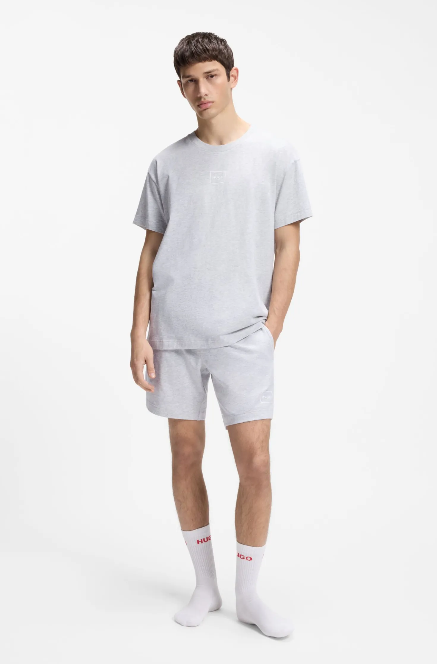 Relaxed-Fit Top mit High-Density-Logo-Print