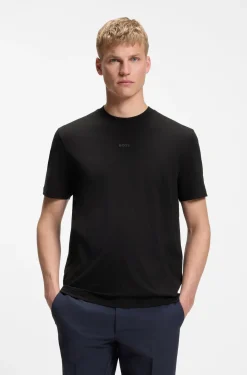 Relaxed-Fit T-Shirt aus Baumwoll-Mix mit Elasthan-Anteil