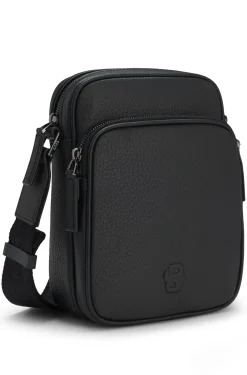 Reporter-Tasche aus italienischem Leder mit Double-B-Monogramm