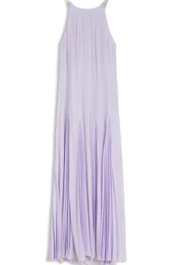 Ärmelloses Kleid mit Plissee-Rockeinsätzen