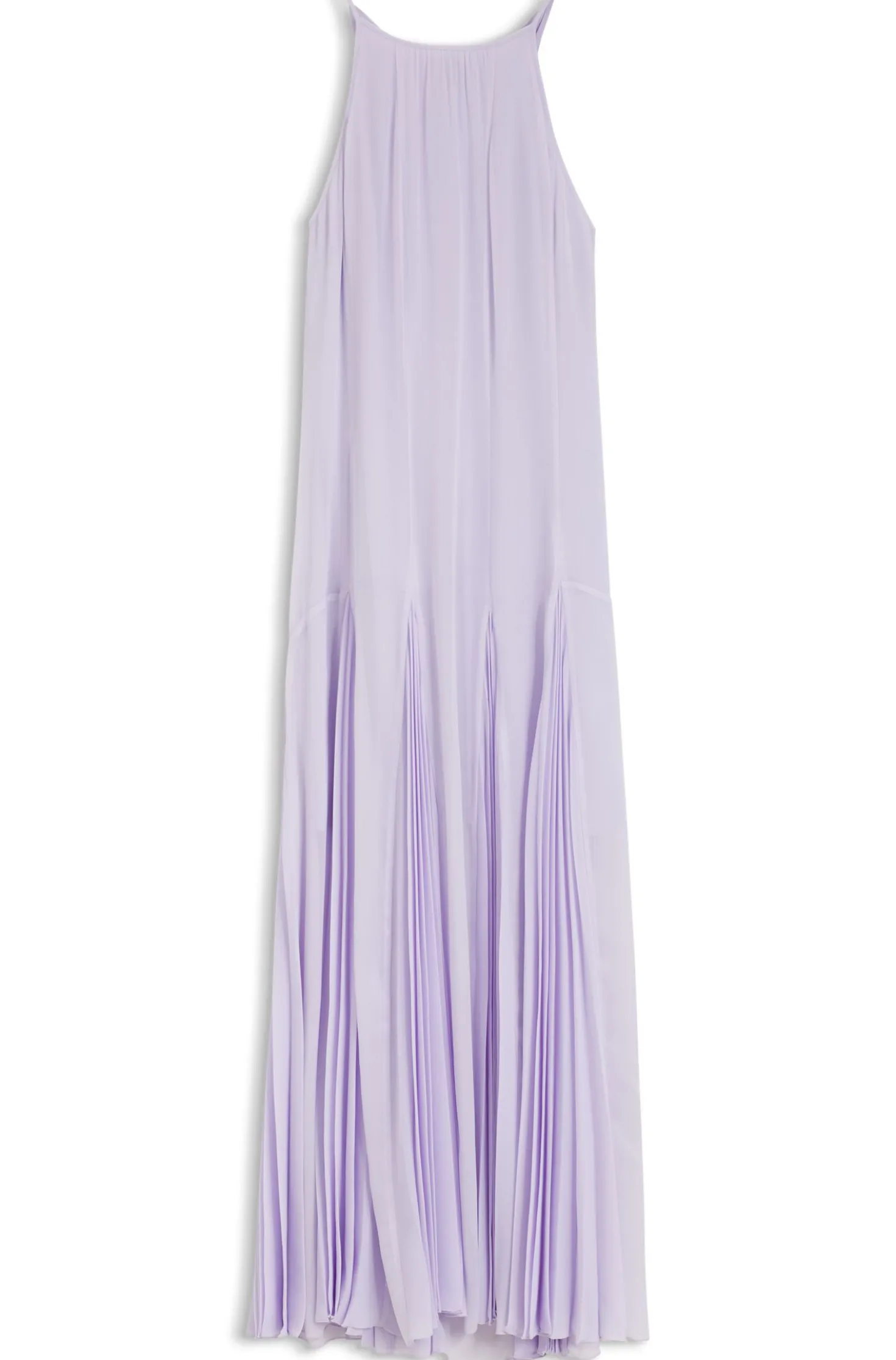 Ärmelloses Kleid mit Plissee-Rockeinsätzen
