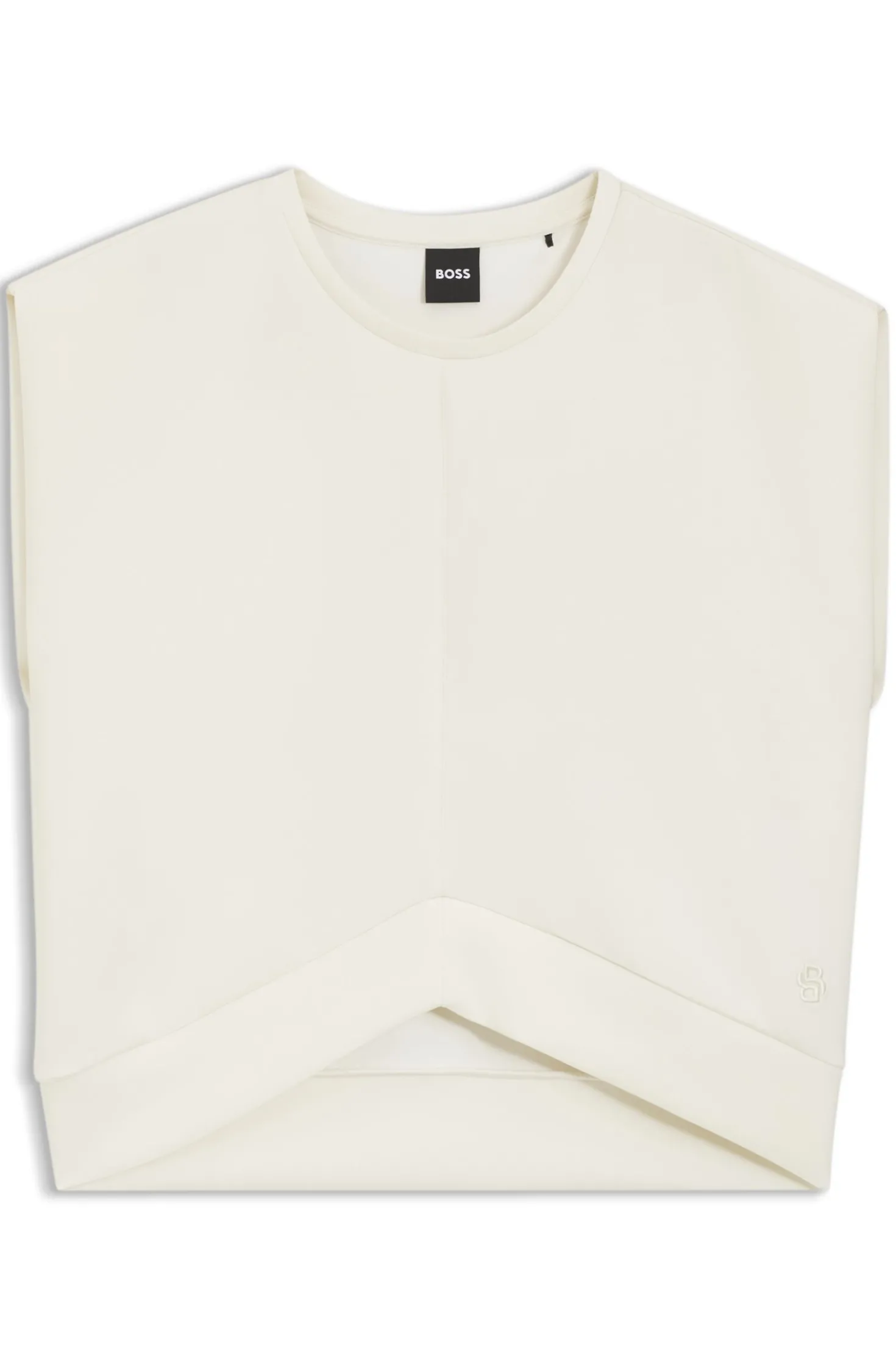 Ärmelloses Loose-Fit Sweatshirt mit V-förmigem Saum