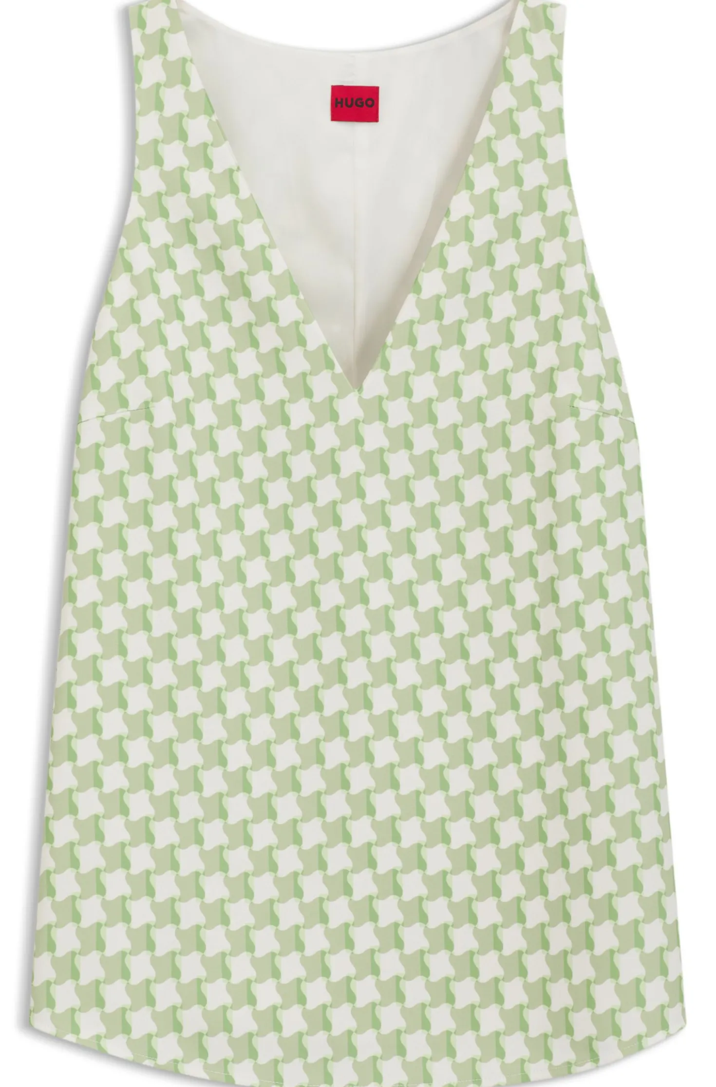 Ärmelloses Top mit geometrischem Print und Pailletten