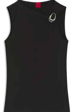 Ärmelloses Top mit Logo-Schließe-Detail
