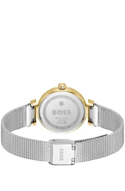 Rosehill goldfarbene Uhr mit silberfarbenem Mesh-Armband