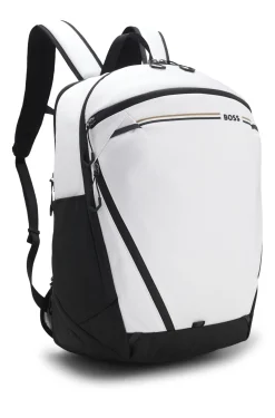 Rucksack aus strukturiertem Gewebe mit Logo und Signature-Streifen