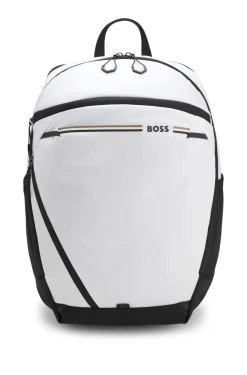 Rucksack aus strukturiertem Gewebe mit Logo und Signature-Streifen