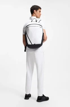 Rucksack aus strukturiertem Gewebe mit Logo und Signature-Streifen